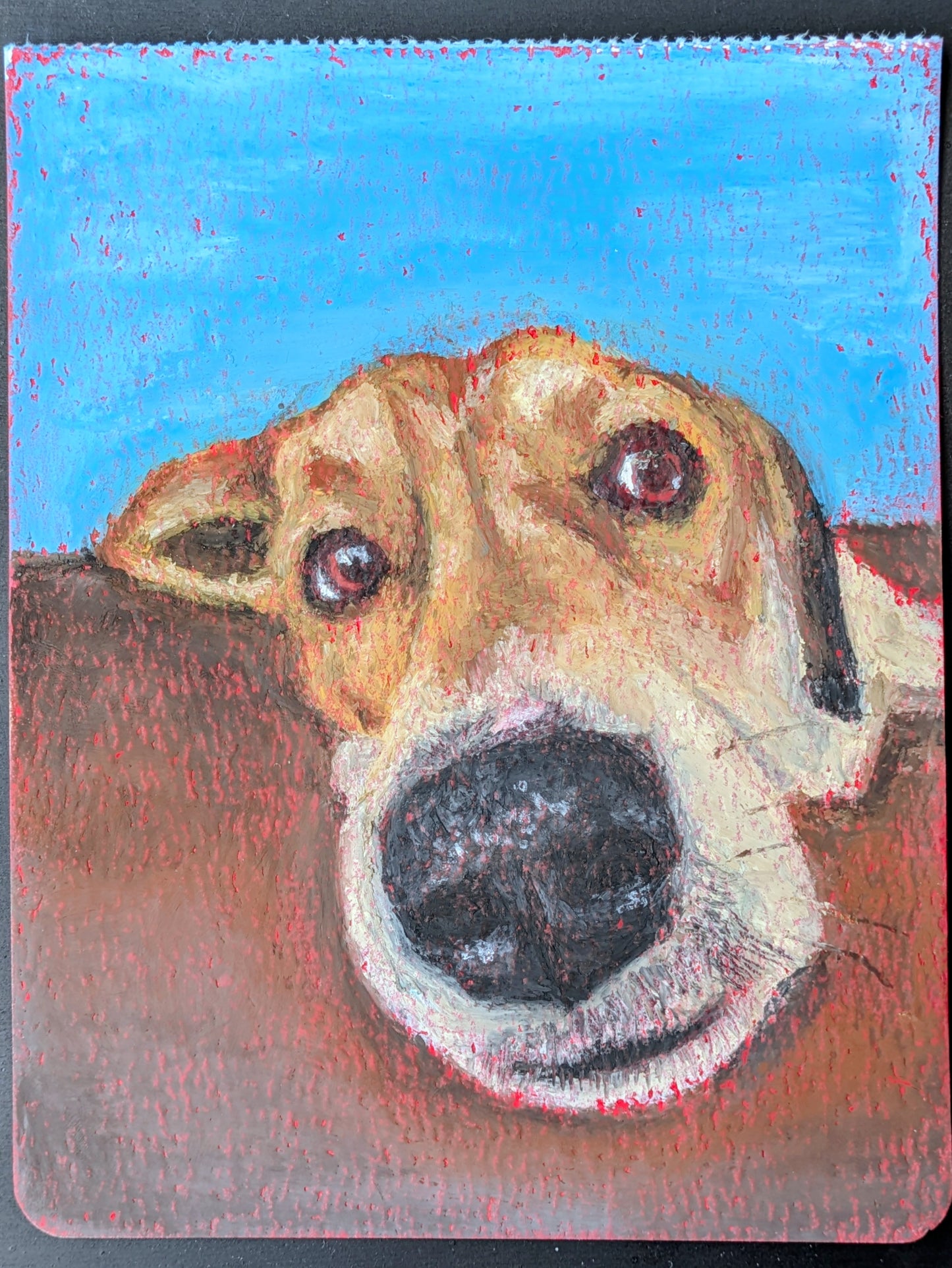 Original oil pastel painting "Elektra"